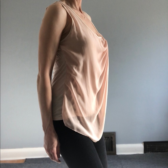 Anthropologie Light Pink Layered Tank Top - Picture 2 of 5